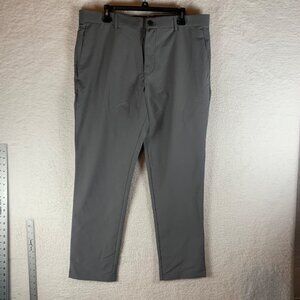Banana Republic Mens Gray Flat Front Stretch Fabric Wicking Chino Pants Sz 36x30